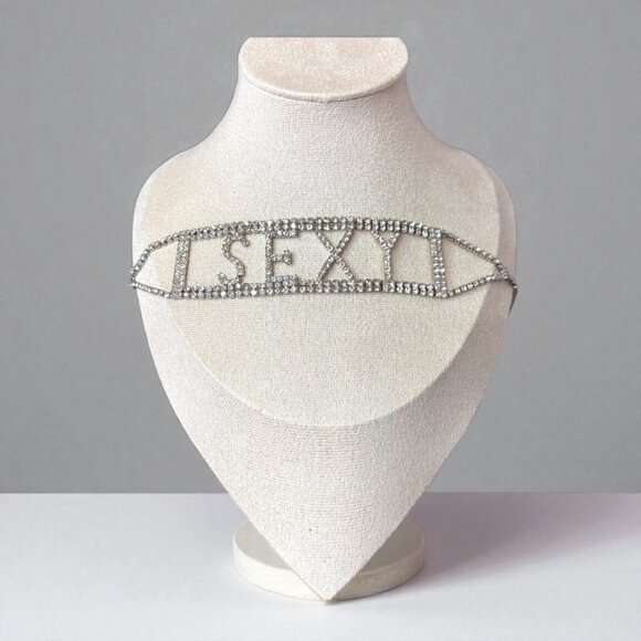 Full Rhinestone Choker Necklace - Picture 4 of 6